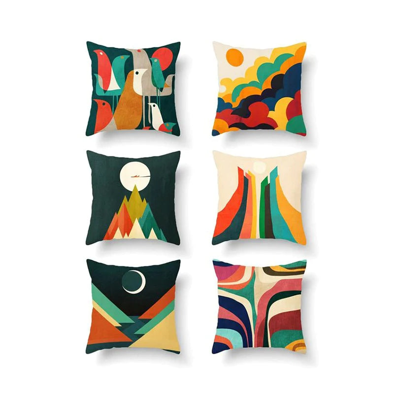 Colorful Abstract Cushion Covers (Pack of 6)