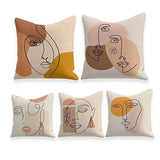 CONTEMPORARY FACES CUSHION COVERS (Pack of 5)