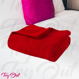Cotton Thermal Blanket - Red