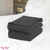 Waffle Cotton Thermal Blanket - Charcoal