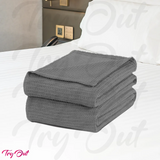Waffle Cotton Thermal Blanket - Grey