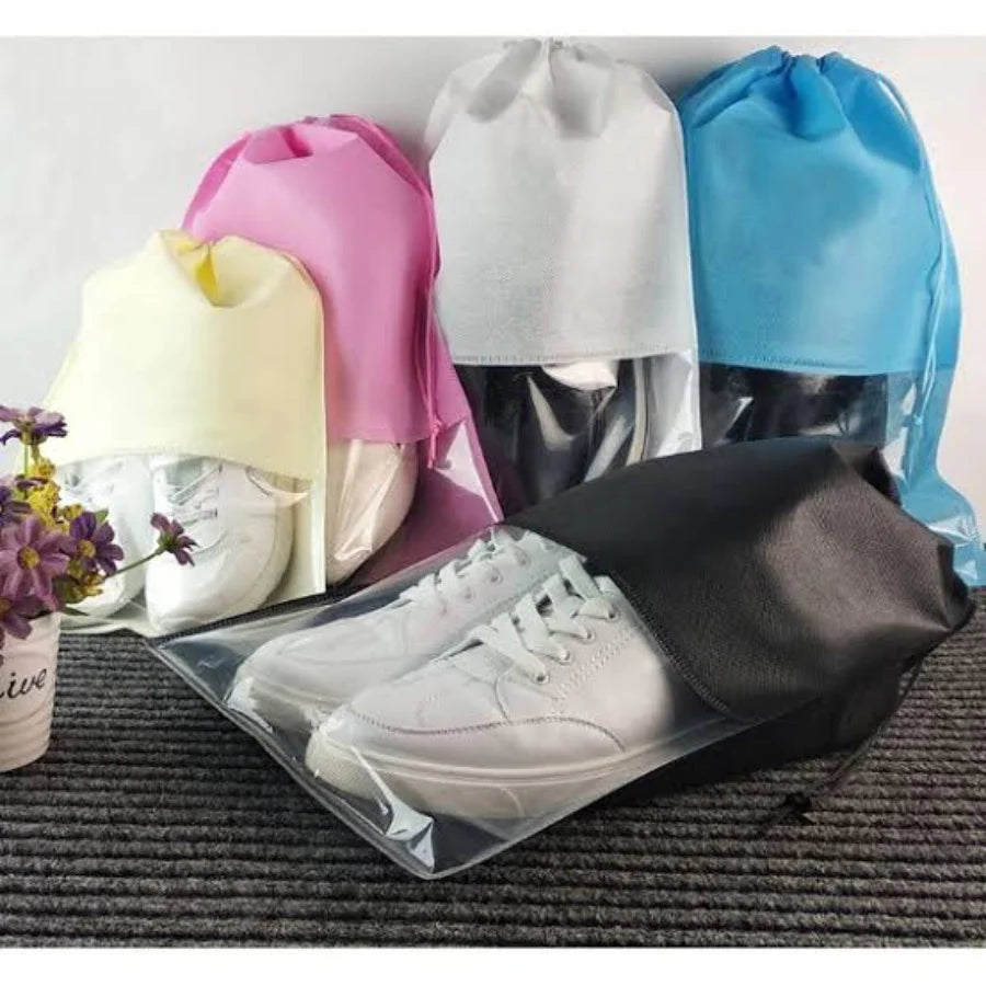 Dust-Proof Transparent Shoes Bag (Pack of 3)