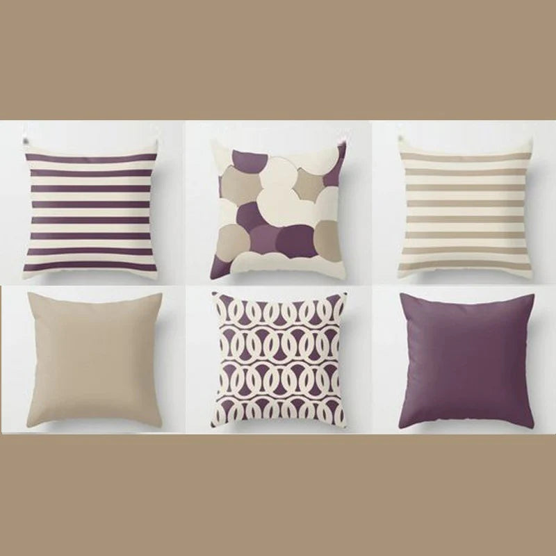 PURPLE BROWN THROW PILLOW (PACK OF 6)