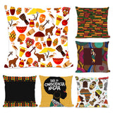 AFRICAN SCENE SCATTER CUSHION COVERS (PACK OF 6)